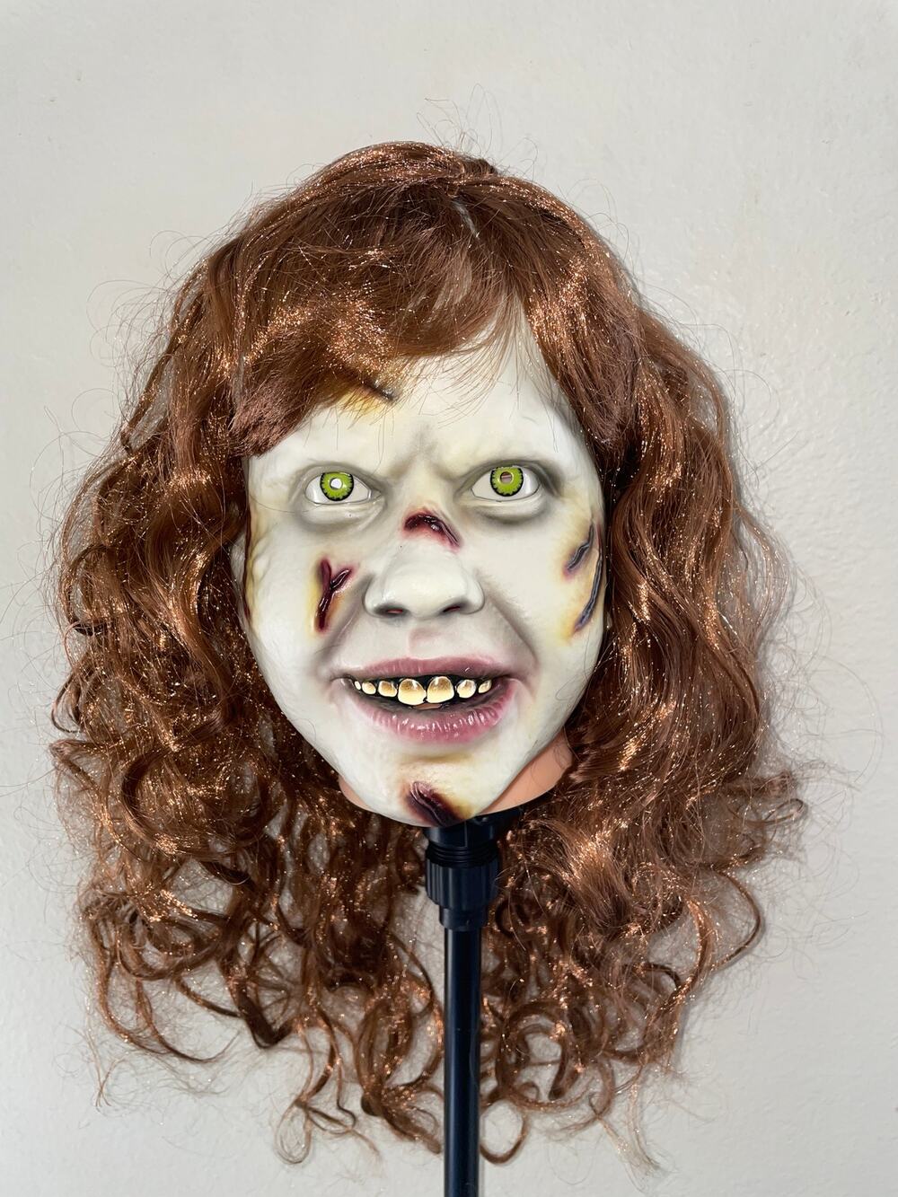 TOTS THE EXORCIST REGAN WITH HAIR DELUXE MASK HALLOWEEN COSTUME